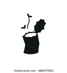 Imagen vectorial. Icono de la barra de alimentos. Imagen de desperdicio de comida.