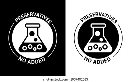 Vector image. Food icon with no added preservatives.