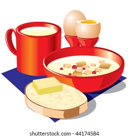  vector image of food on a serviette for your design