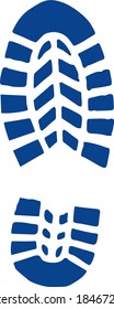 Vector image of footprints icon