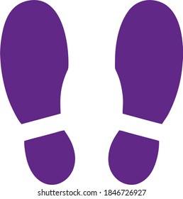 Imagen vectorial del icono de huellas