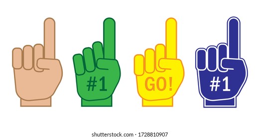 Number one sign. Index finger.Forefinger concept.Vector illustration.  Element for design., Stock vector