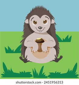 Vector image of forest animals in the wild.