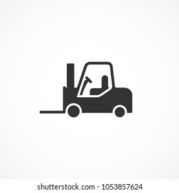 Vector image of forklift icon.