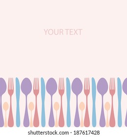 vector with image forks, spoons and knives