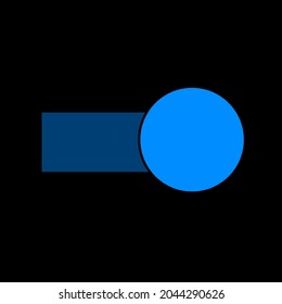 Vector image in the form of blue on and off buttons.