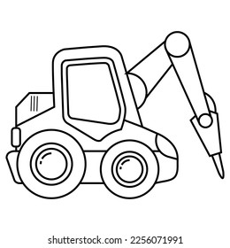 vector image form Excavator Digging Limestone