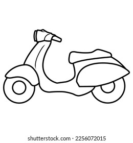 vector image form an old vespa motorbike