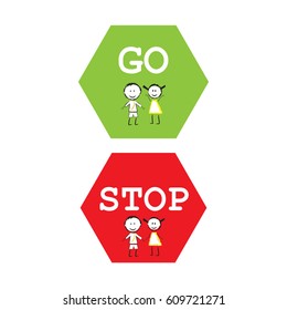 Vector image forward and stop