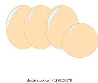vector image of four eggs