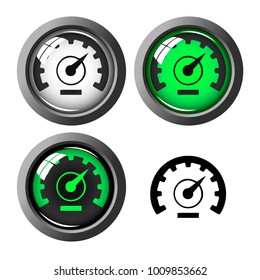 Vector image of four icons on a transparent background on a theme of navigation and GPS