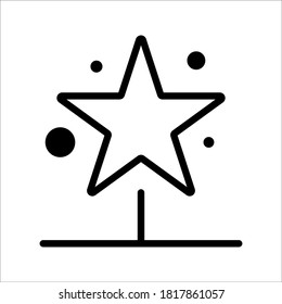 imagen vectorial de cuatro estrellas sobre fondo blanco