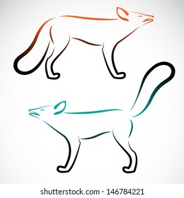 Vector image of an fox 