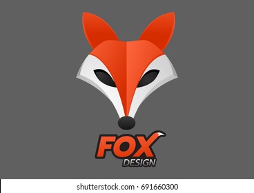 Vector image of a fox design, Vector illustration. Animal Logo.