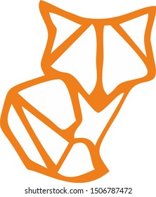 Vector image of a fox design on a white background, Wild Animals
