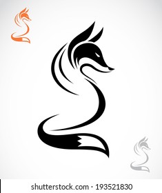 Vector image of a fox design on white background