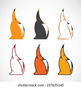 Vector image of an fox design on white background