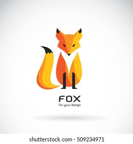 Vector image of a fox design on a white background, Vector fox for your design. Animal Logo.