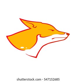 Vector image of a fox design on a white background, Vector illustration. Animal Logo