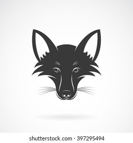 Vector image of an fox face design on white background