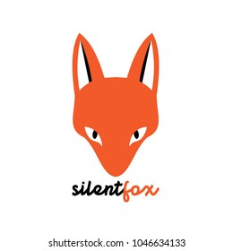 Vector image of a fox head design logo on a white background. Wild animal logo design for company, product, marketing material, sport club, etc