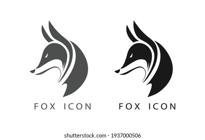 Vector image of a fox head on white background