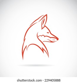 Vector image of an fox head on white background