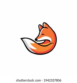 Vector image of an fox icon design isolated on white background, Logo and Symbol