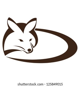 Vector image of an fox on a white background
