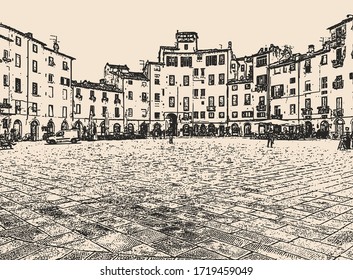 Piazza Anfiteatro Lucca Stock Vectors Images Vector Art Shutterstock