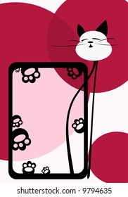 vector image of framework with cat head