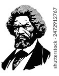 vector image from Frederick Douglass a hero