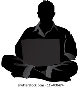 Vector image of free home worker