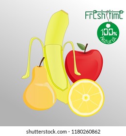 vector image of fresh fruit