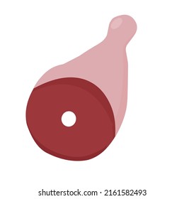 Imagen vectorial de los pies o piernas de pollo crudo fresco en forma de dibujos animados y colores brillantes,