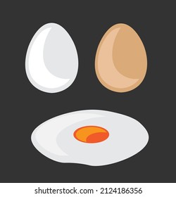 Vector image of fried egg, cow's eye, colored perfect for a food place or fast food restaurant brochure design.
