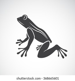 Vector image of a frog design on white background