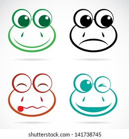 Vector image of an frog face