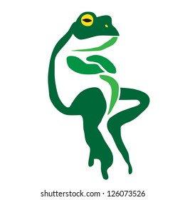 Vector image of an frog on a white background