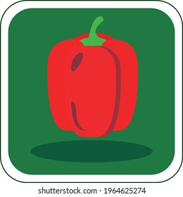 vector image of fruits and vegetables in vivid colors with dark green background.