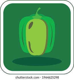 vector image of fruits and vegetables in vivid colors with dark green background.