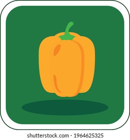 Vektorbild von Obst und Gemüse in lebhaften Farben mit dunkelgrünem Hintergrund.