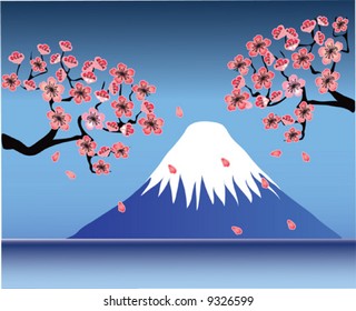 vector image of fuji