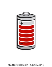 Vector image of a full battery