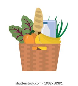 vector image of full shopping cart