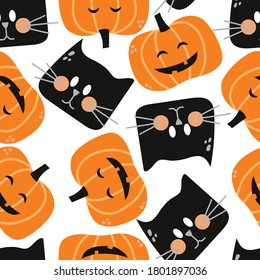 Vector image. Fun motif to decorate on Halloween. Modular image to enlarge.