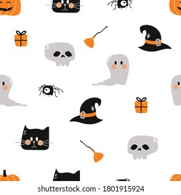 Vector image. Fun motif to decorate on Halloween. Modular image to enlarge.