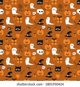 Vector image. Fun motif to decorate on Halloween. Modular image to enlarge.