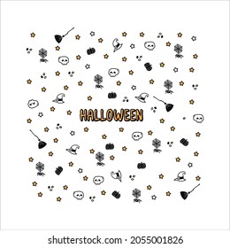 Vector image. Fun motif to decorate on Halloween. 