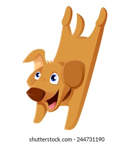 Vector image of a funny Cartoon Puppy